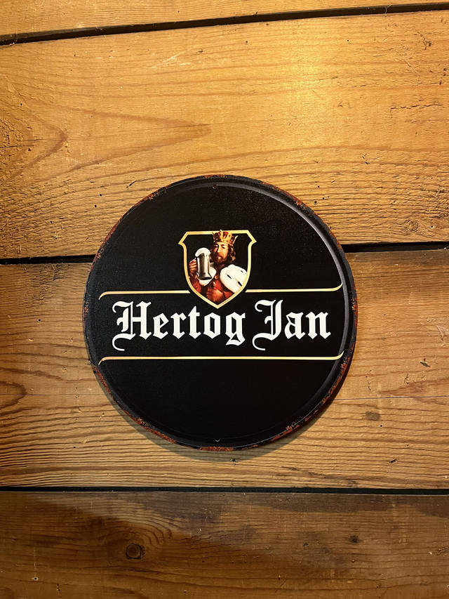 Metalen bierbord Hertog jan (rond) - 20 cm