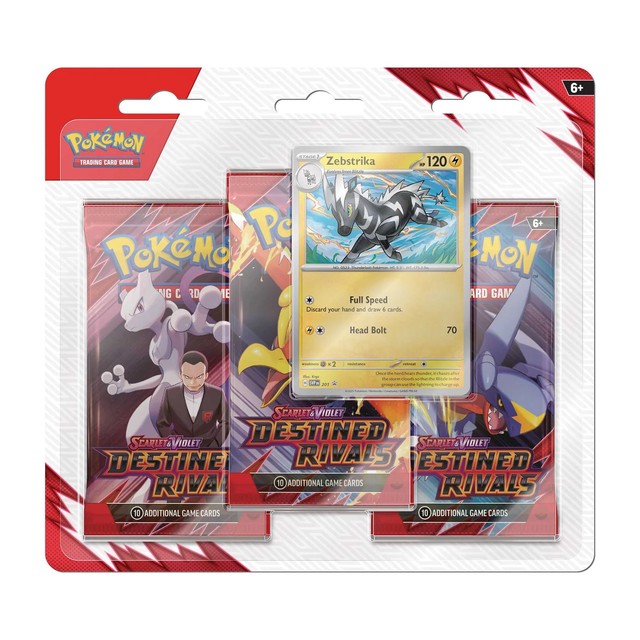 Pokemon TCG: Scarlet &amp; Violet 10 - Destined Rivals - 3-Pack Blister