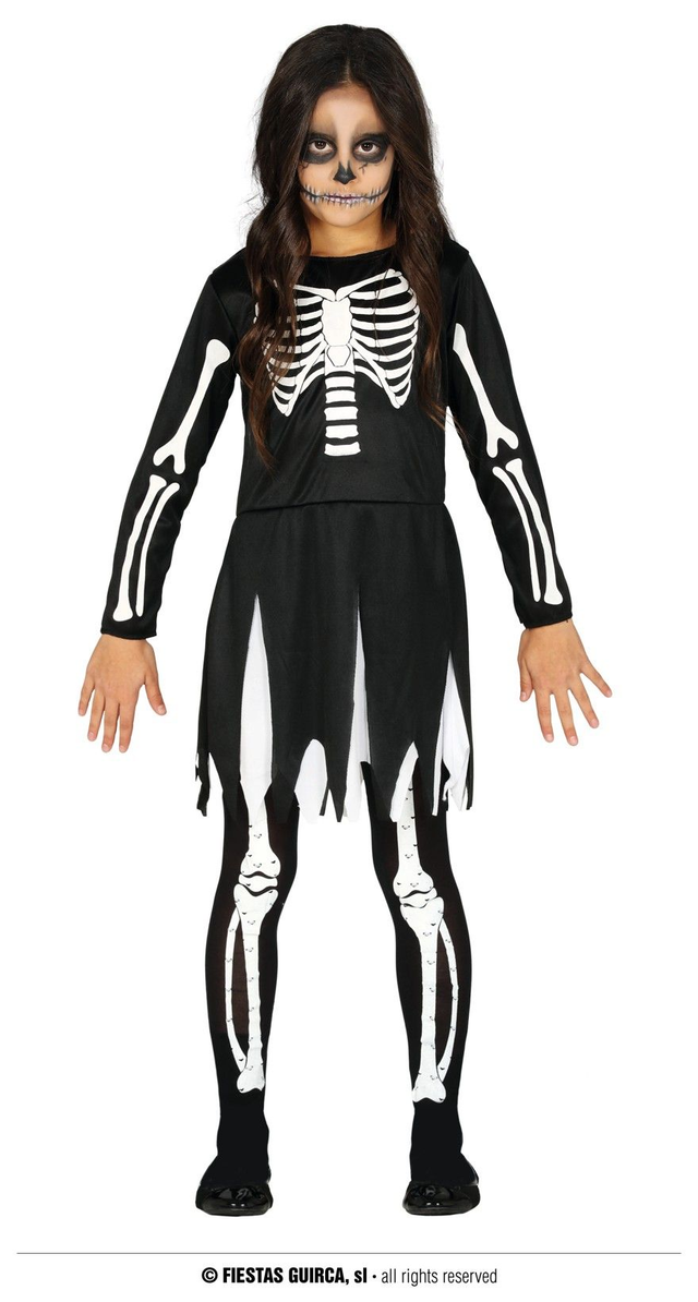HALLOWEEN COSTUME SKELETRINA 10/12 ANNI 