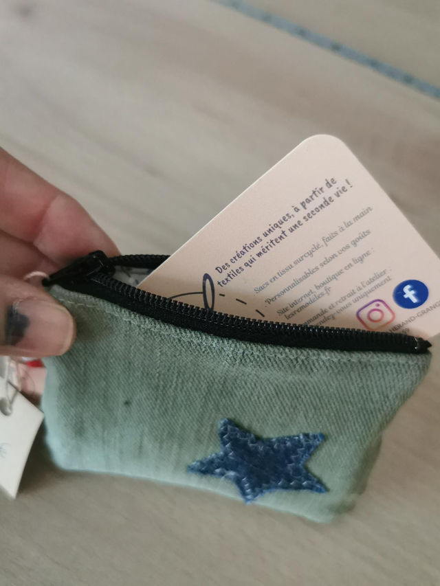 Petite trousse en tissu recyclé