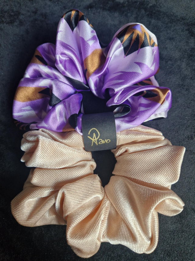 Violet&amp;Pink Vibes Scrunchies Set 