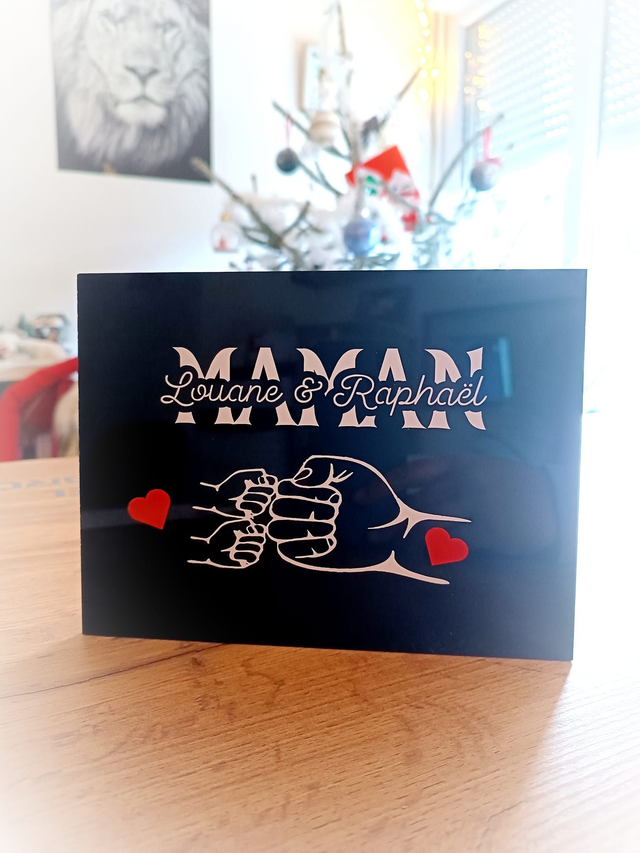 Plaque Maman + prénom enfants