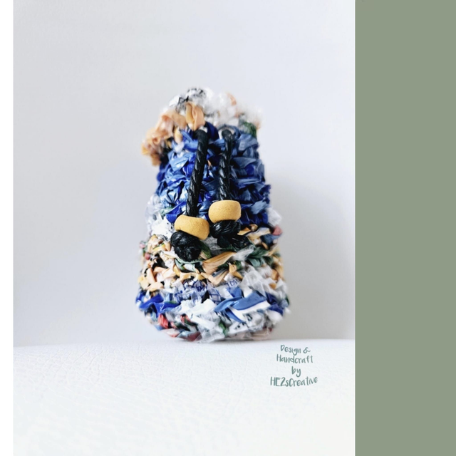 Lightweight ECO handmade Crochet Recycled Plastic Coin Bags / Small Bag