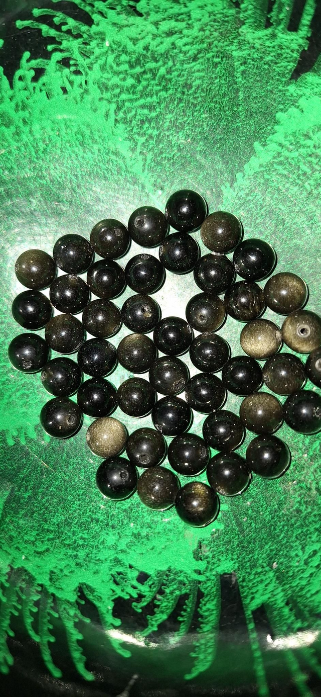 Gold sheen obsidian 8mm