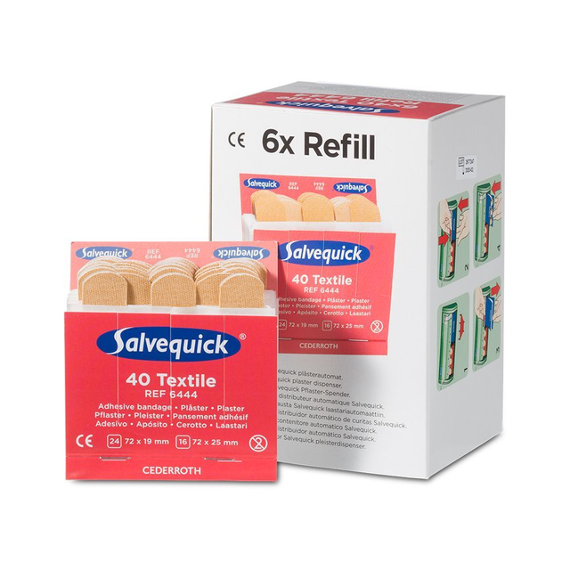Salvequick textiel pleisters 6444 (navulling)