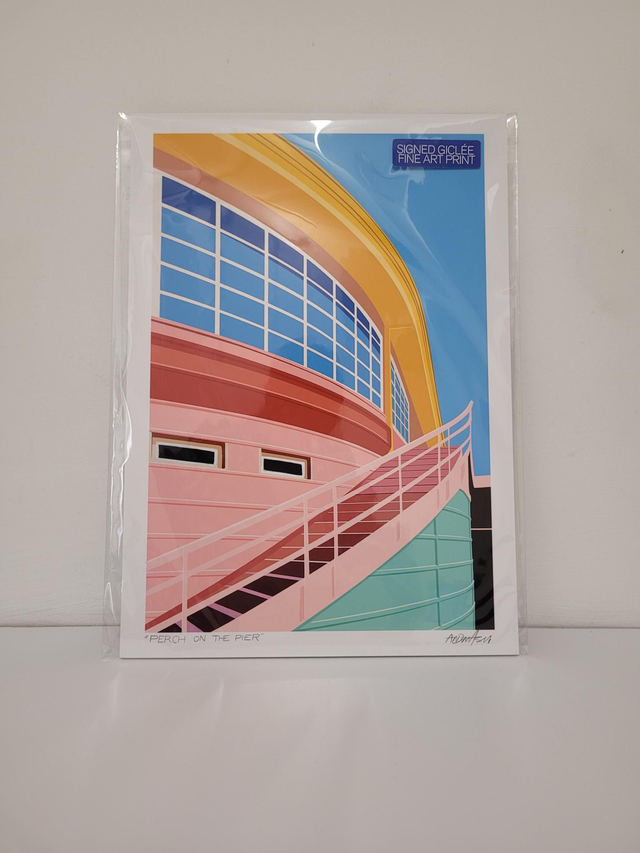 Perch on the Pier Signed Giclée A4 Print - JP-116