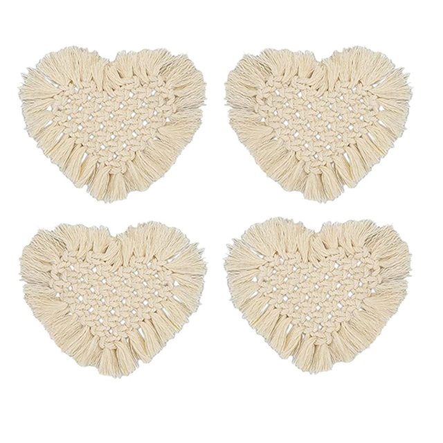 Doe Het Zelf pakket : 4x hartvormige onderzetter