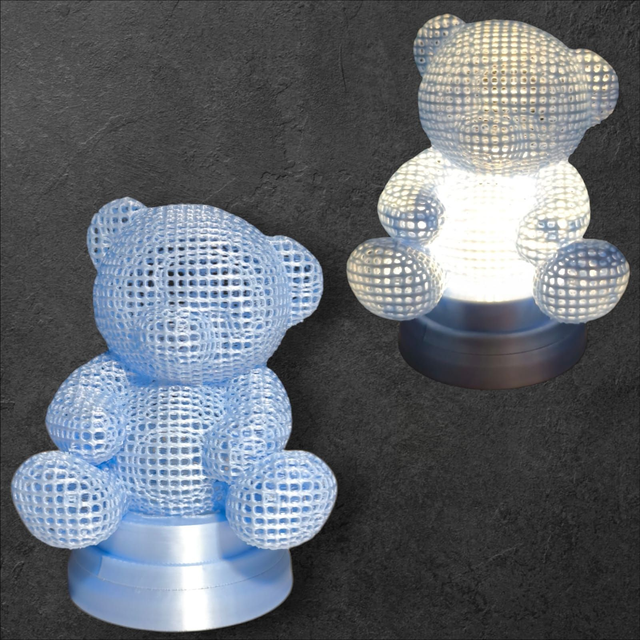 Ourson lumineux personnalisable divers coloris 