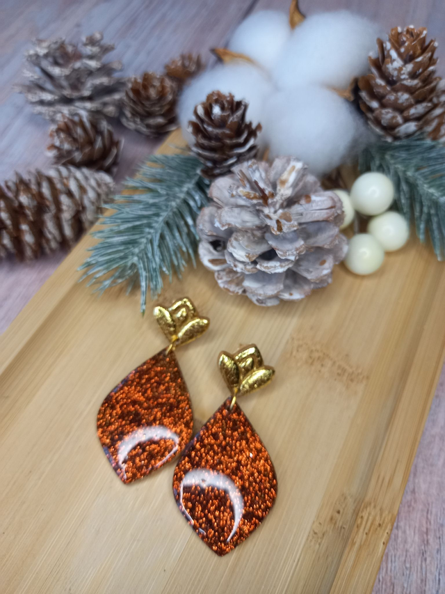Ambre boucles d'oreilles goutte
