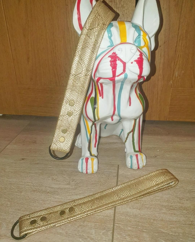 TIP_Poignée Simili ◾️Croco Doré