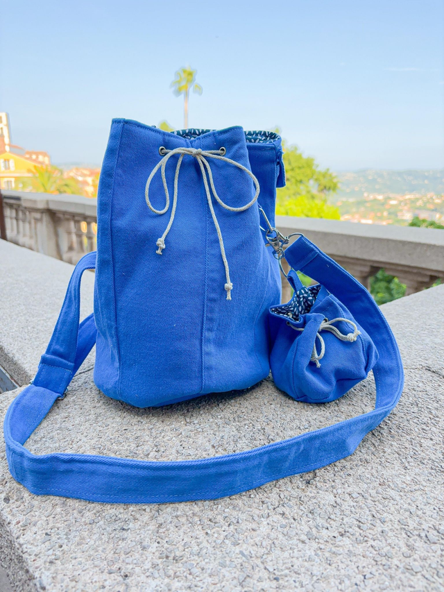 Sac Marceau en jean recyclé  bleu