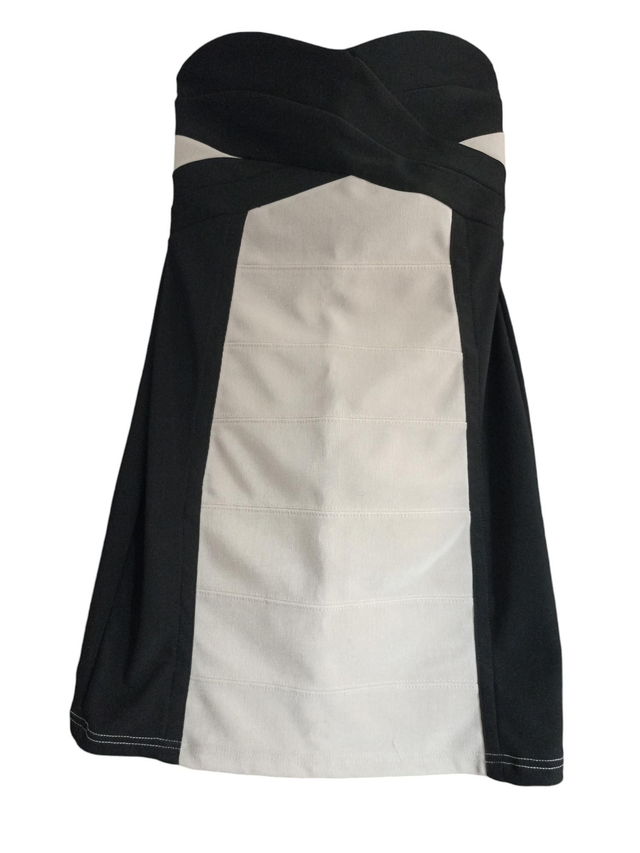Robe à bustier noir et beige Danity taille S
