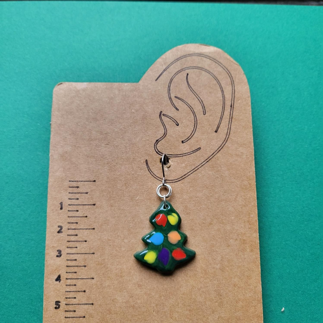 Christmas Tree Drop Earrings