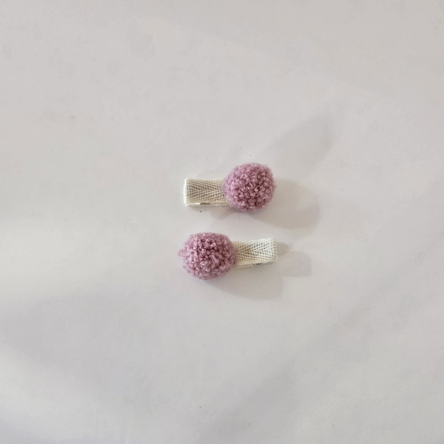 Mini Pinza Par Morado Pompón