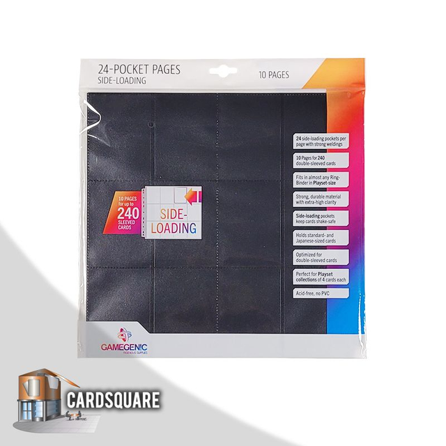 Gamegenic - 10 Pagine a 24 tasche - Side Loading - Black