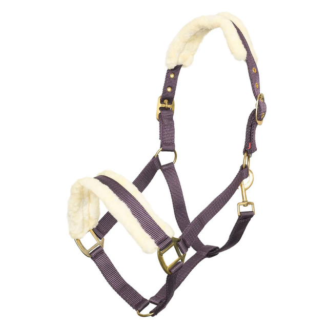 Imperial Classic Faux Fur Foal Head Collar - BORDEAUX