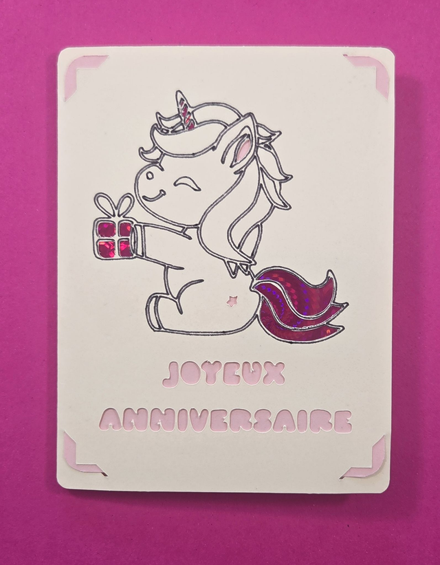 Carte Anniversaire - Licorne