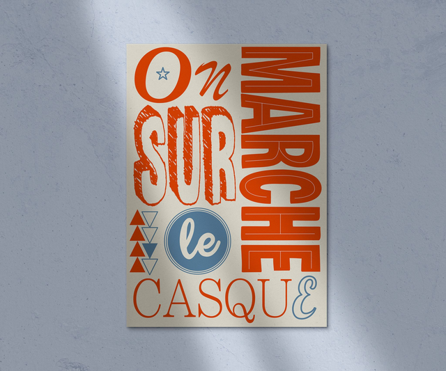 ON MARCHE SUR LE CASQUE - Format A6