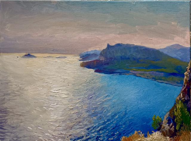 „Abendlicht über Cassis“ Öl auf Leinwand, 60 × 80 cm