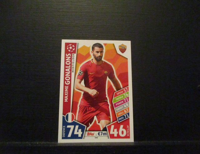 Maxime Gonalons - UEFA Champions League Match Attax 2017/18 Original Trading Card #390