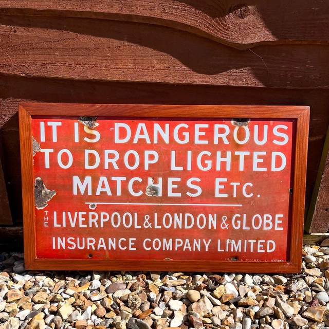 1920’s Motor Garage Warning Enamel Sign