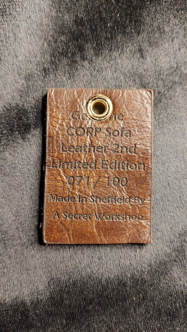 072 / 100 2nd Limited Edition Genuine CORP SOFA Leather Keyring 