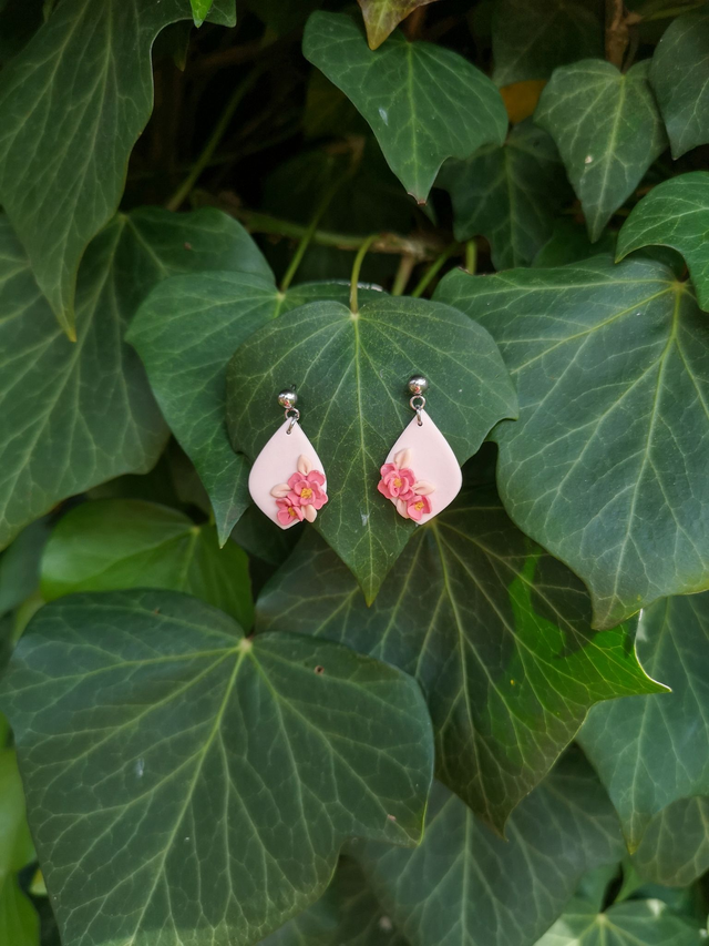 Collection Florale Jardin de Corail - Boucles d'oreilles Coline