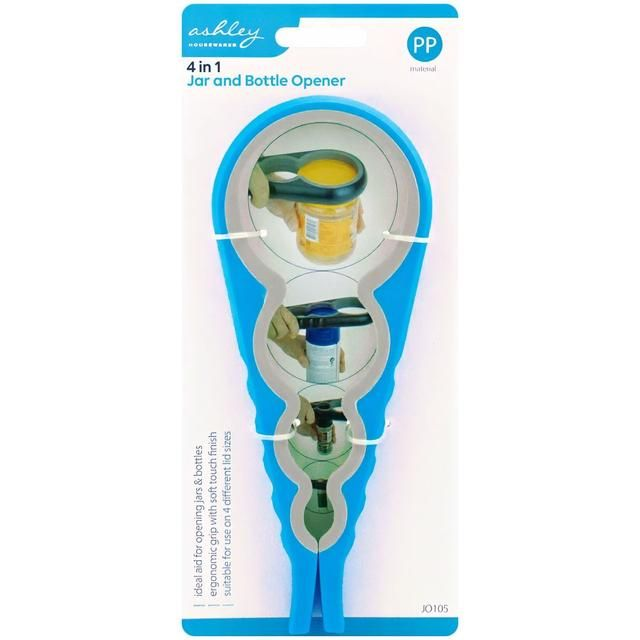 Ashley Housewares Soft Touch 4-in-1 Jar &amp; Bottle Opener