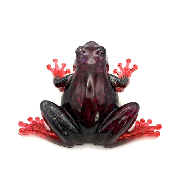 Grenouille en rouge et noir 