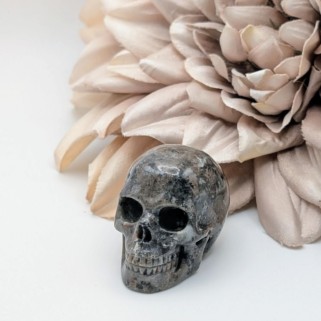 High Quality Hand Carved Crystal Skull - 2" Yooperlite 