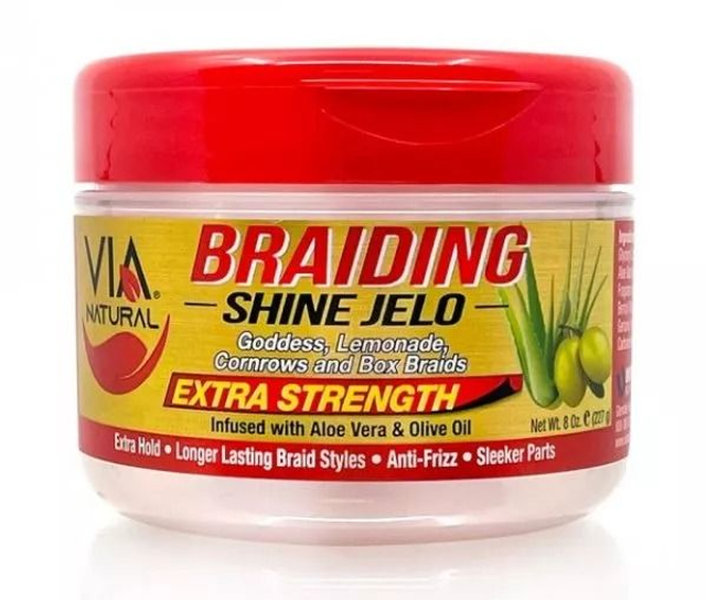 VIA NATURAL: BRAID SHINE JELO - EXTRA STRENGTH 8OZ