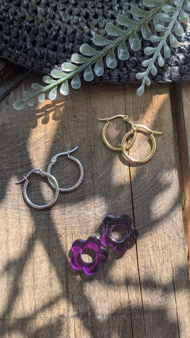 Boucles d&#039;oreilles fleurs 