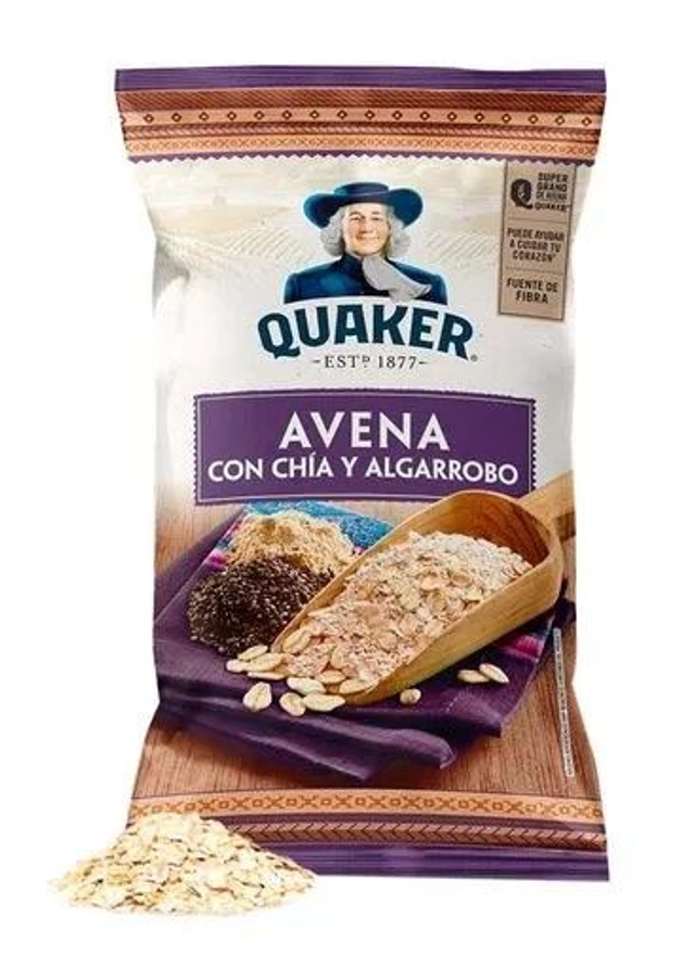Avena Quaker  Con Chia y Algarrobo 330gr 