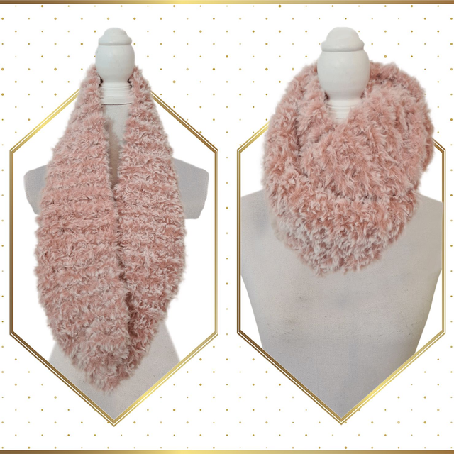 Echarpe circulaire Rose Chiné