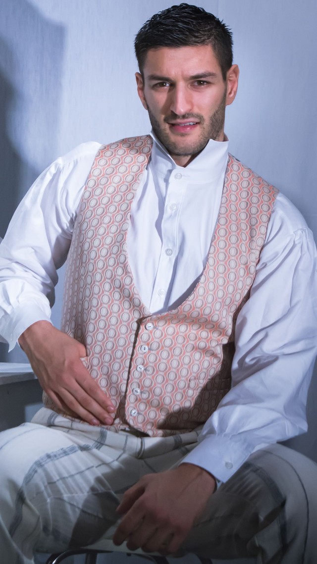 Gilet "Bulles rouges"