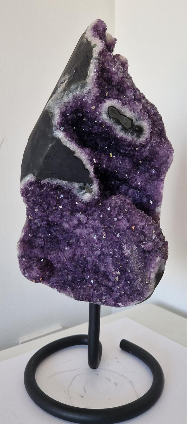Améthyste Géode sur pied métal