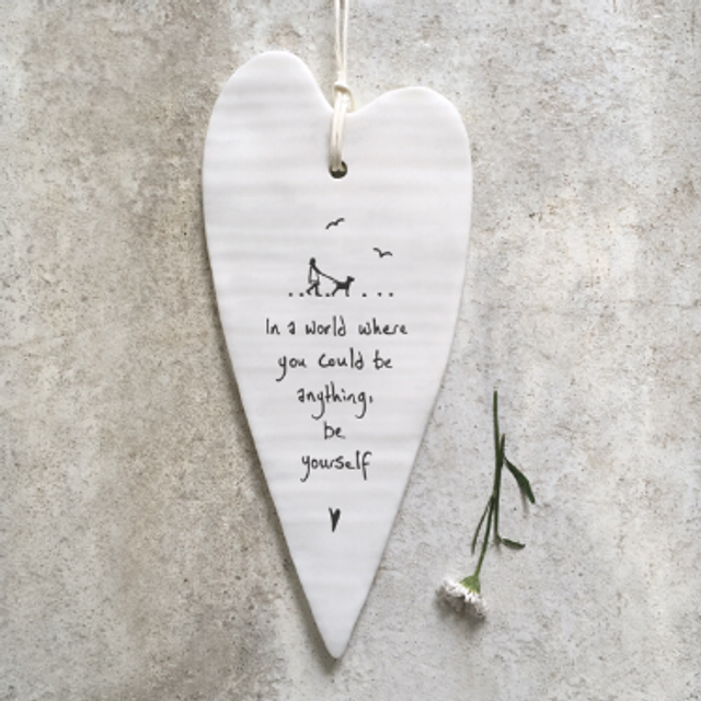 In a world where wobbly long hanging heart