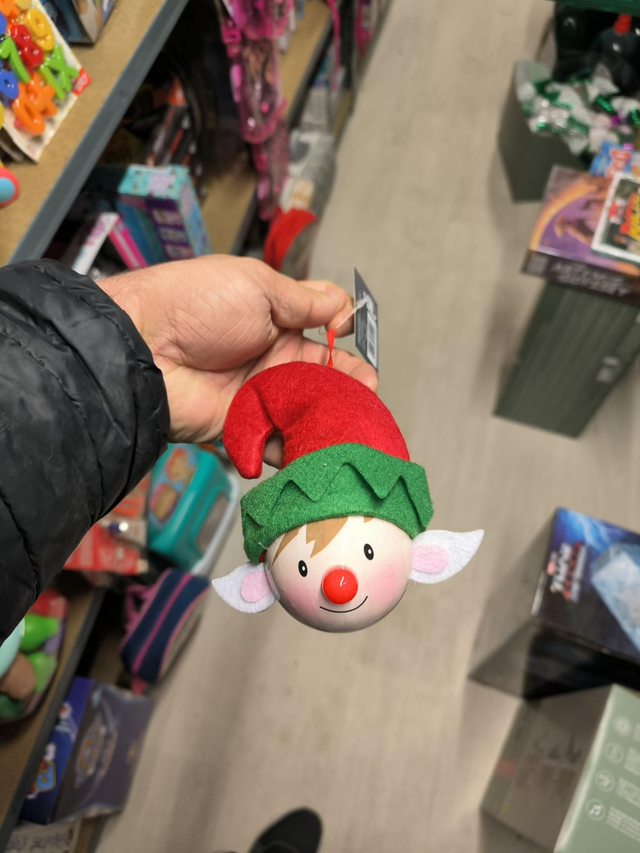 DÉCORATION DE NOËL TÊTE DE LUTIN