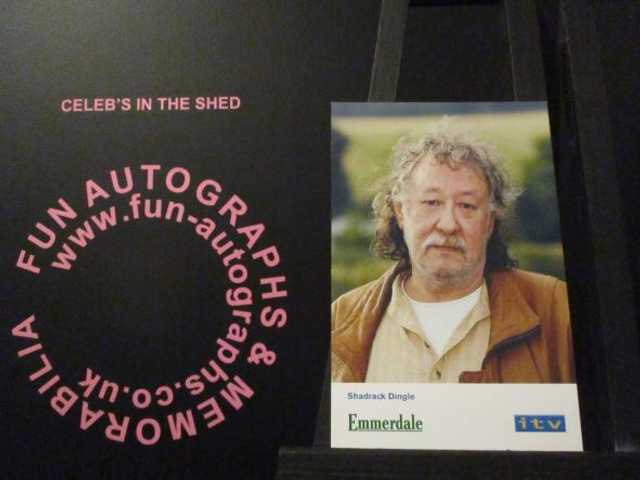 Andy Devine (Shadrack Dingle) Original Emmerdale Blue &amp; Yellow Itv Logo Cast Card