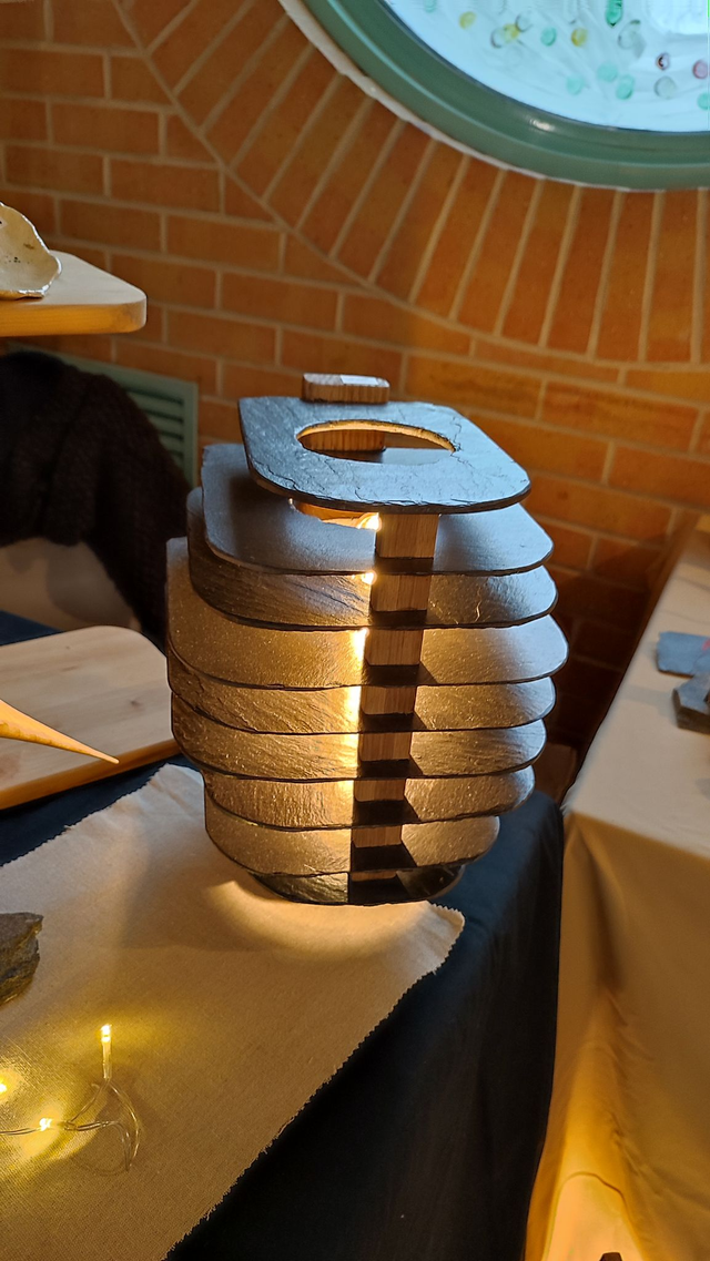 Lampe étages d'ardoise