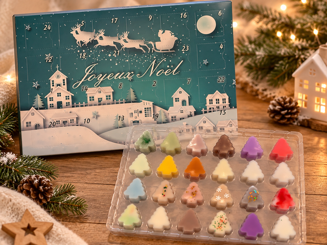 Calendrier de l'avent Noël 2026 - Bleu clair