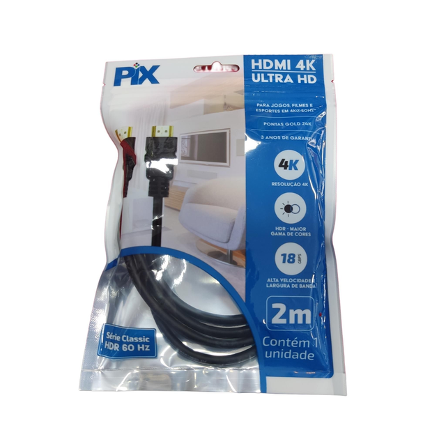 2988 cabo Hdmi 2Mts 2.0 4k Pix