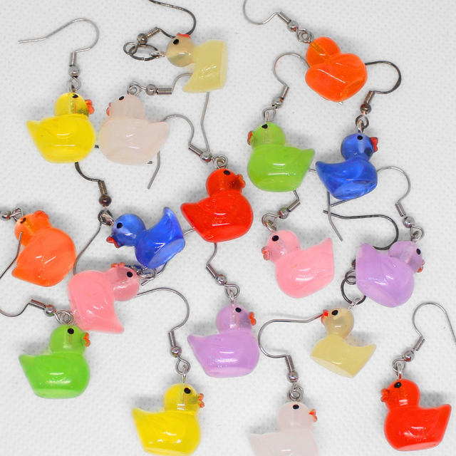 Bright Duck Earrings
