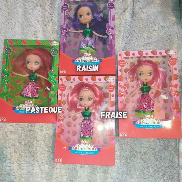 Poupée Fruit (Raisin, Fraise, Pastèque)