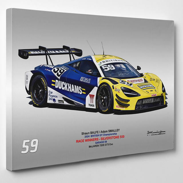 C240409 McLaren 720S GT3Evo British GT 24 GARAGE59 #59 Silverstone 500 Winner L/E