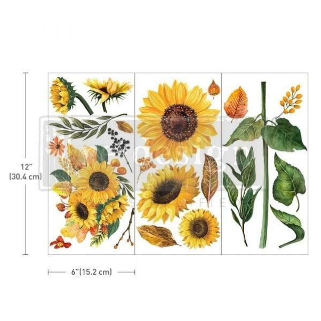 6x12 Re-design Decor Transfer - Sunflower afternoon 