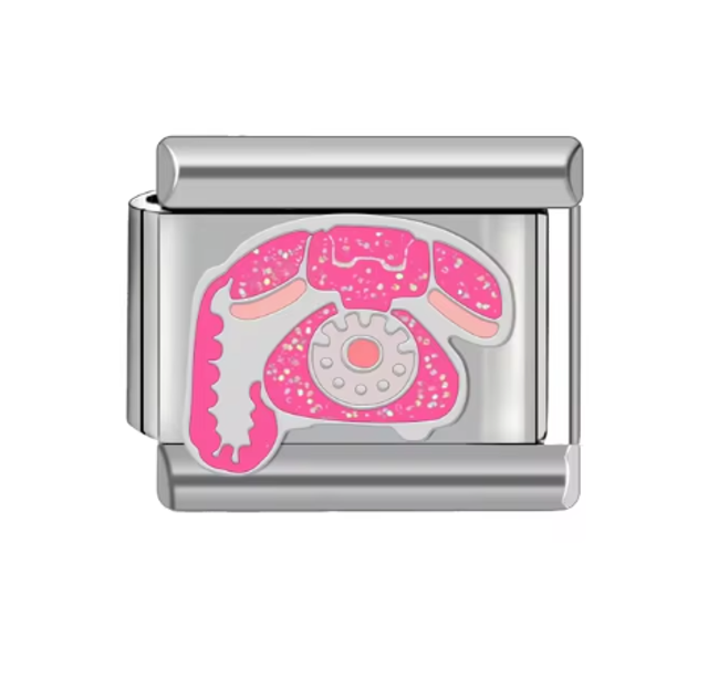 Charm Teléfono Rosa