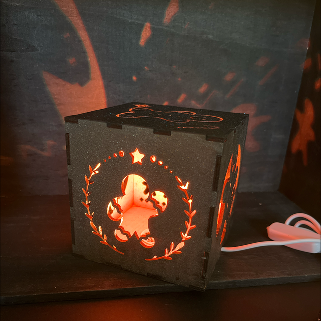 Cube lumineux petit biscuit 