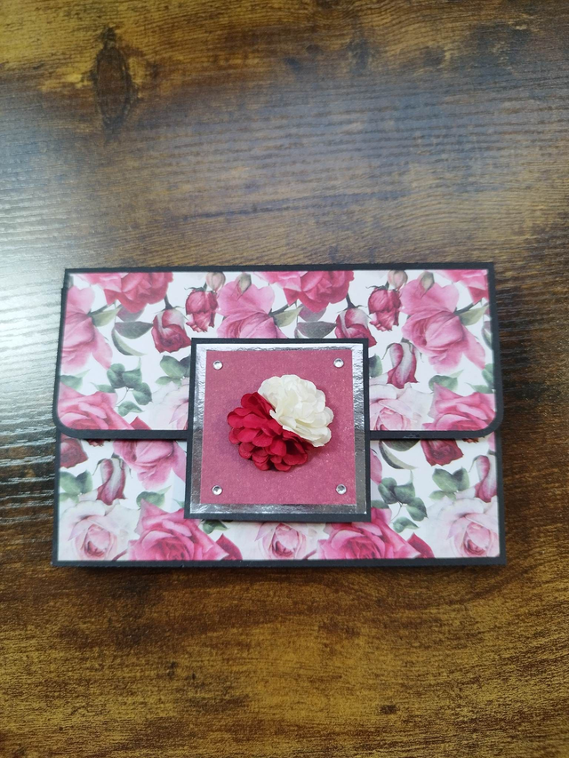 Pochette mini album photos "Rose et verte"