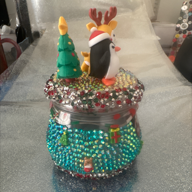 Christmas bling pot